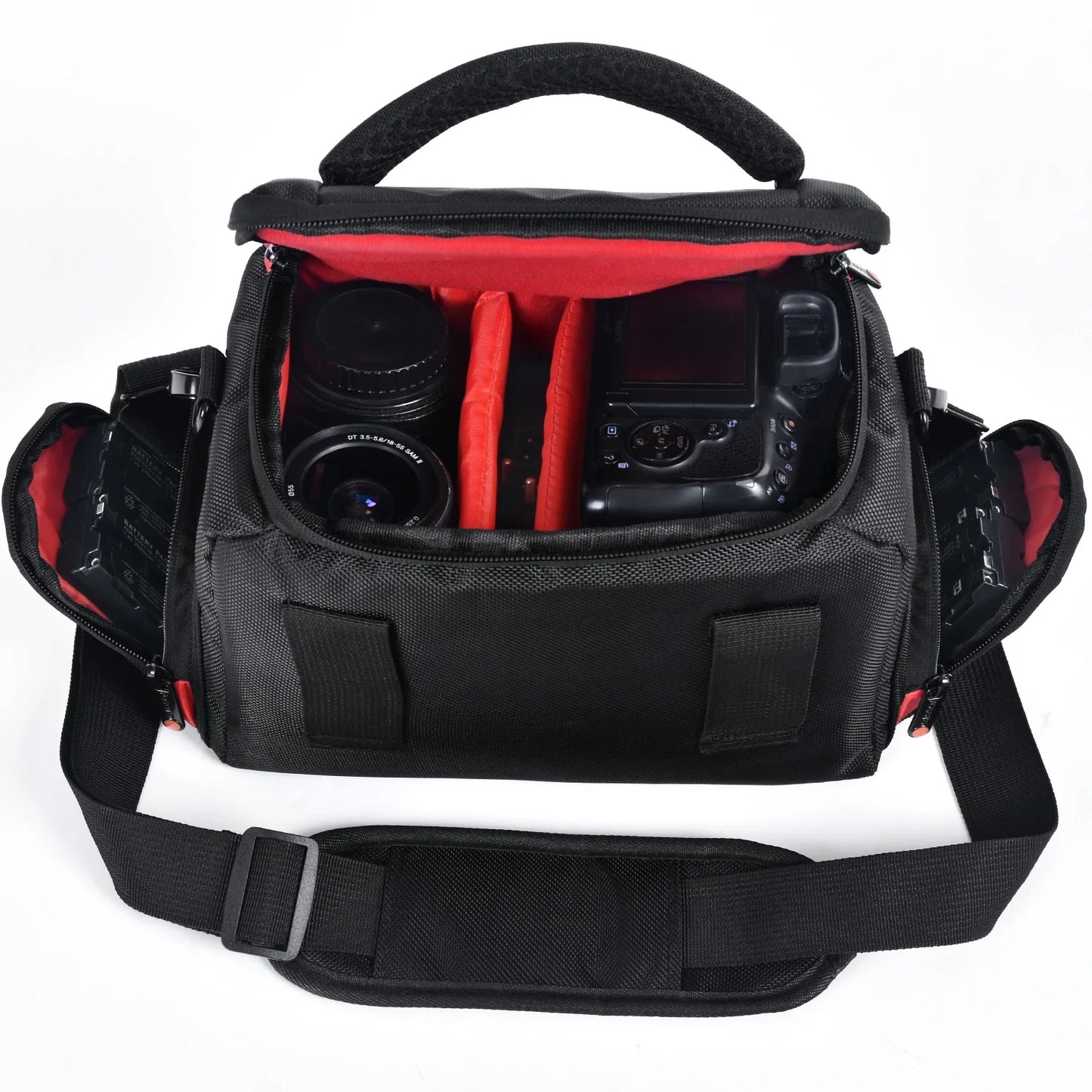 FOSOTO Waterproof DSLR Camera Shoulder Bag – Professional Case for Canon, Nikon, Sony, Video & Lens Storage