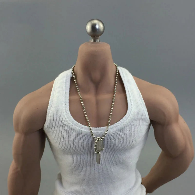 1/6 Scale Cross & Dog Tag Necklace – Soldier Clothes Accessory for 12-Inch Action Figures