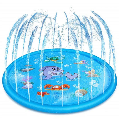 100/170 CM Children's Inflatable Water Spray Pad - Summer Beach Outdoor Game Toy for Lawn & Pool Fun