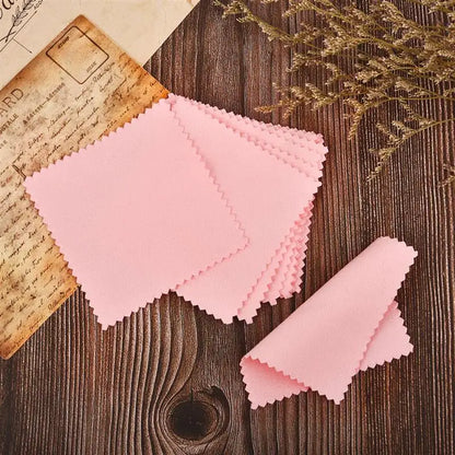 Silver Polishing Cloth – 8x8cm Reusable Jewelry Cleaning Wipes (10/50PCS) Anti-Tarnish
