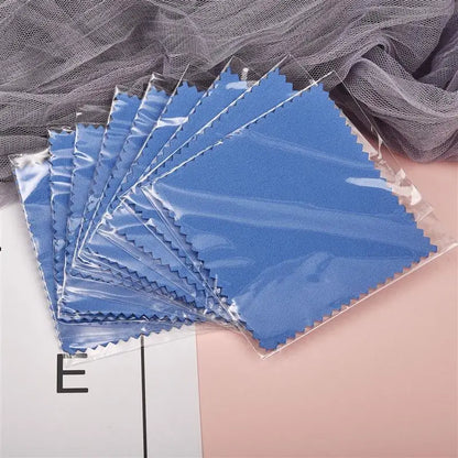 Silver Polishing Cloth – 8x8cm Reusable Jewelry Cleaning Wipes (10/50PCS) Anti-Tarnish