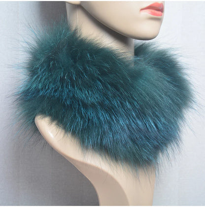 2025 Real Fox Fur Scarf and Headband – Luxury Winter Neck Warmer for Women, 100% Natural Fur, Elastic Ring Muffler