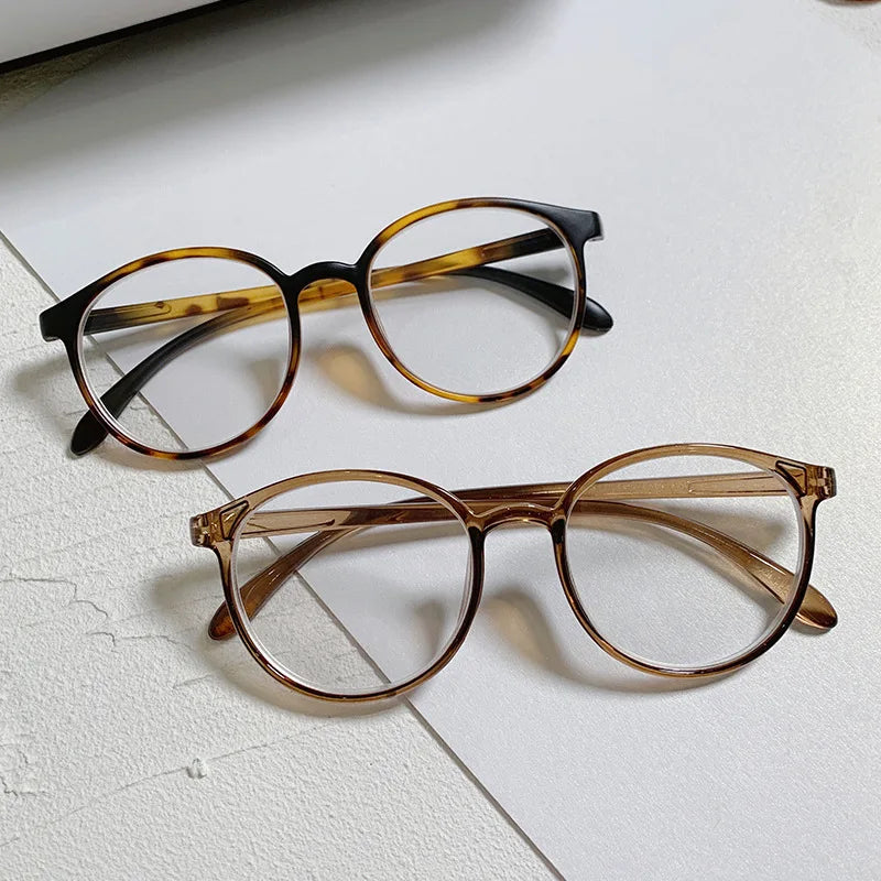 Anti Blue Light Round Computer Glasses for Women & Men, PC Eyewear Frame Optical Spectacles for Eye Strain Protection & Screen Blocking