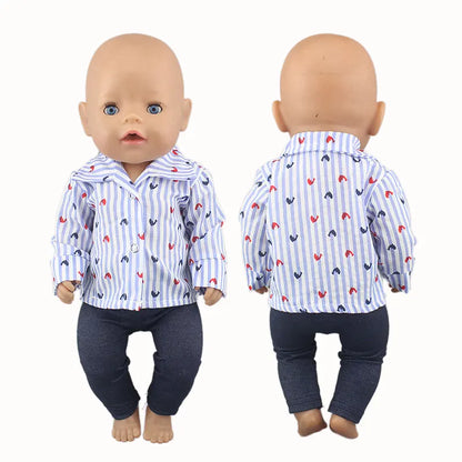 2023 New Doll Outfit Set – Cute Jumpers & Rompers for 17-Inch / 43cm Baby Reborn Dolls