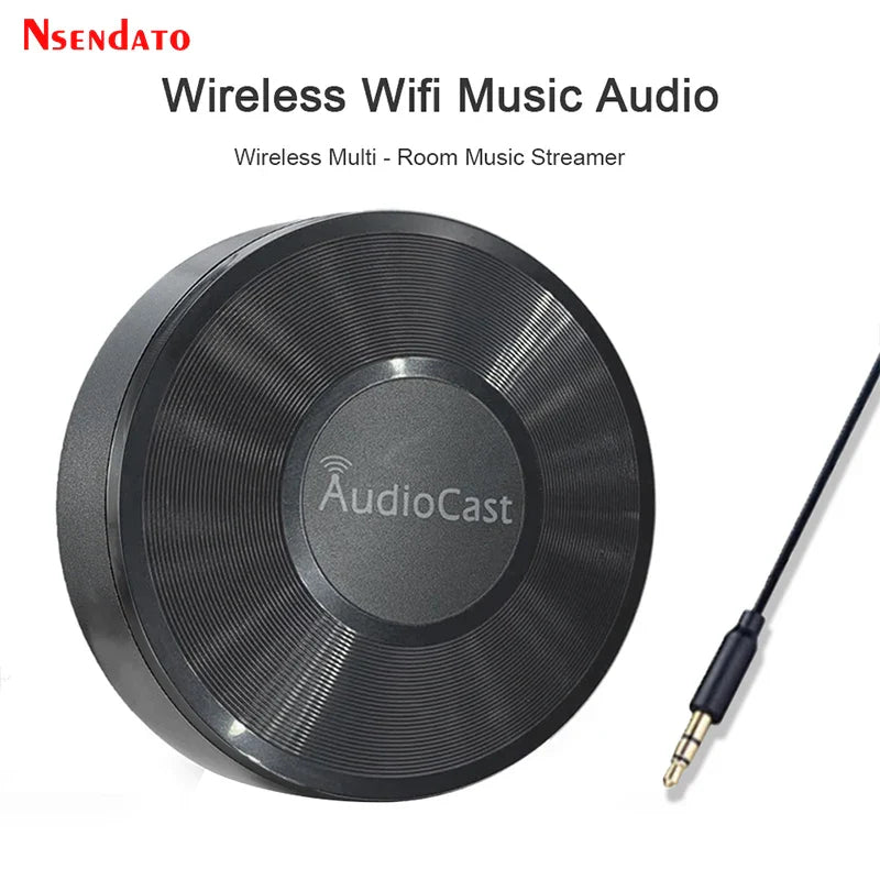 M5 AudioCast Airplay Wireless Music Receiver – 2.4G WIFI HiFi Speaker Adapter for DLNA, Spotify & Audio Streaming