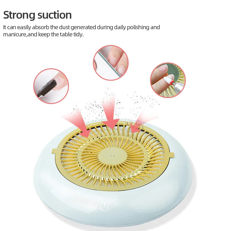 60W 35,000 RPM Nail Drill Machine with Vacuum Cleaner – Reusable Filter, Strong Nail Dust Collector, Professional Manicure Drill