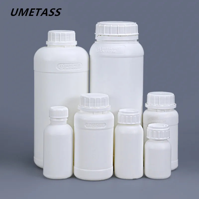 Empty Fluorinated Plastic Bottle with Tamper-Evident Cap — Leakproof Refillable Liquid Container 50ml-1000ml