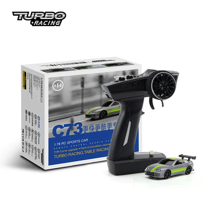 Turbo Racing 1:76 RC Drift Car | C64/C72/C73/C74 with Gyro & Full Remote Control for Kids & Adults