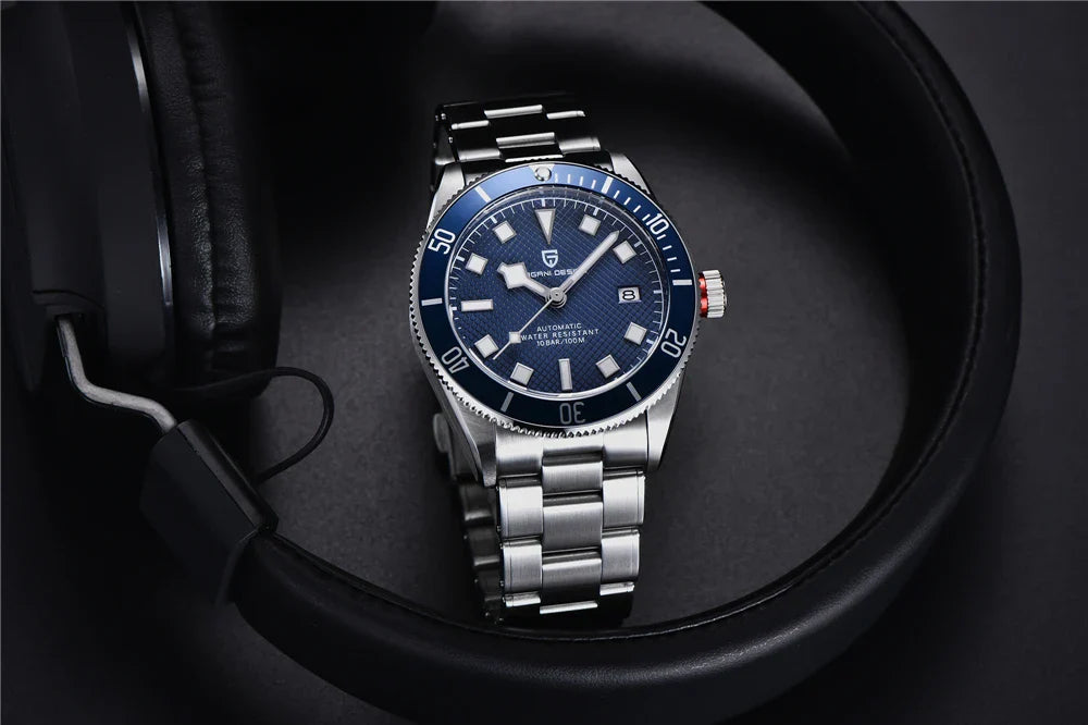 PAGANI DESIGN 2025 BB58 Men's Watch – Retro Automatic NH35A Mechanical, Luxury 100M Waterproof Wristwatch