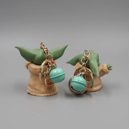 Cute Baby Yoda Keychain — Mandalorian Action Figure Toy for Kids, Star Wars Yoda Gift