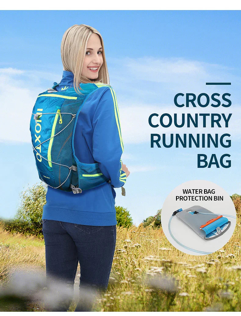 8L Running & Cycling Hydration Vest Backpack — Hiking & Marathon Water Pack with 1.5L Bladder and 500ml Bottle