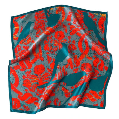 New 2024 Pashmina Scarf – 100% Mulberry Silk Small Shawl, Summer Beach Poncho, Women’s Hijab, Bandana & Kerchief 53x53cm