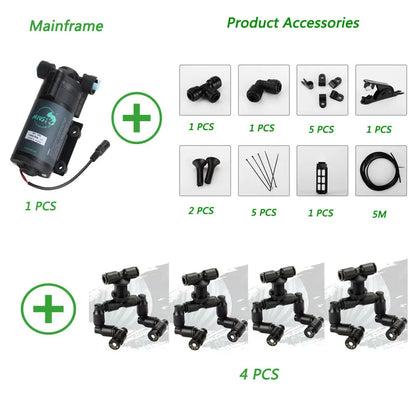Reptile Fogger Mist Sprinkler System – 360° Adjustable Rainforest Tank Humidifier for Aquarium & Aquatic Pet Terrariums