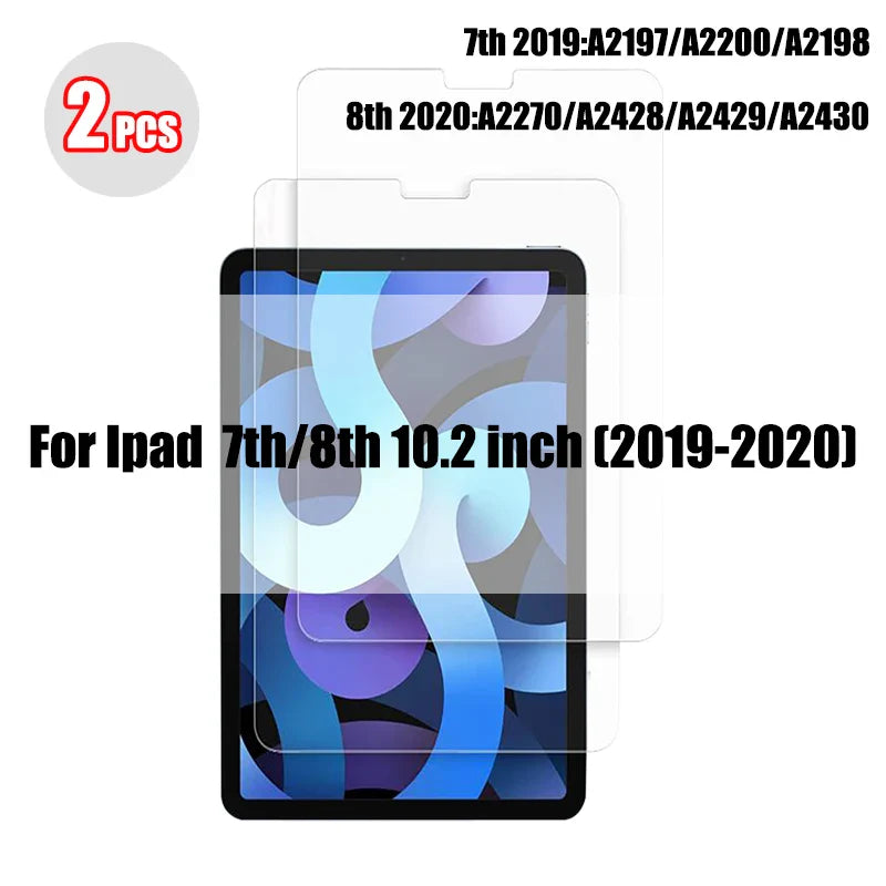 2PCS Tempered Glass Screen Protector for iPad Pro 11/12.9, Air 4/3/2, Mini 6/5/4/3 (2021/2024 Models)