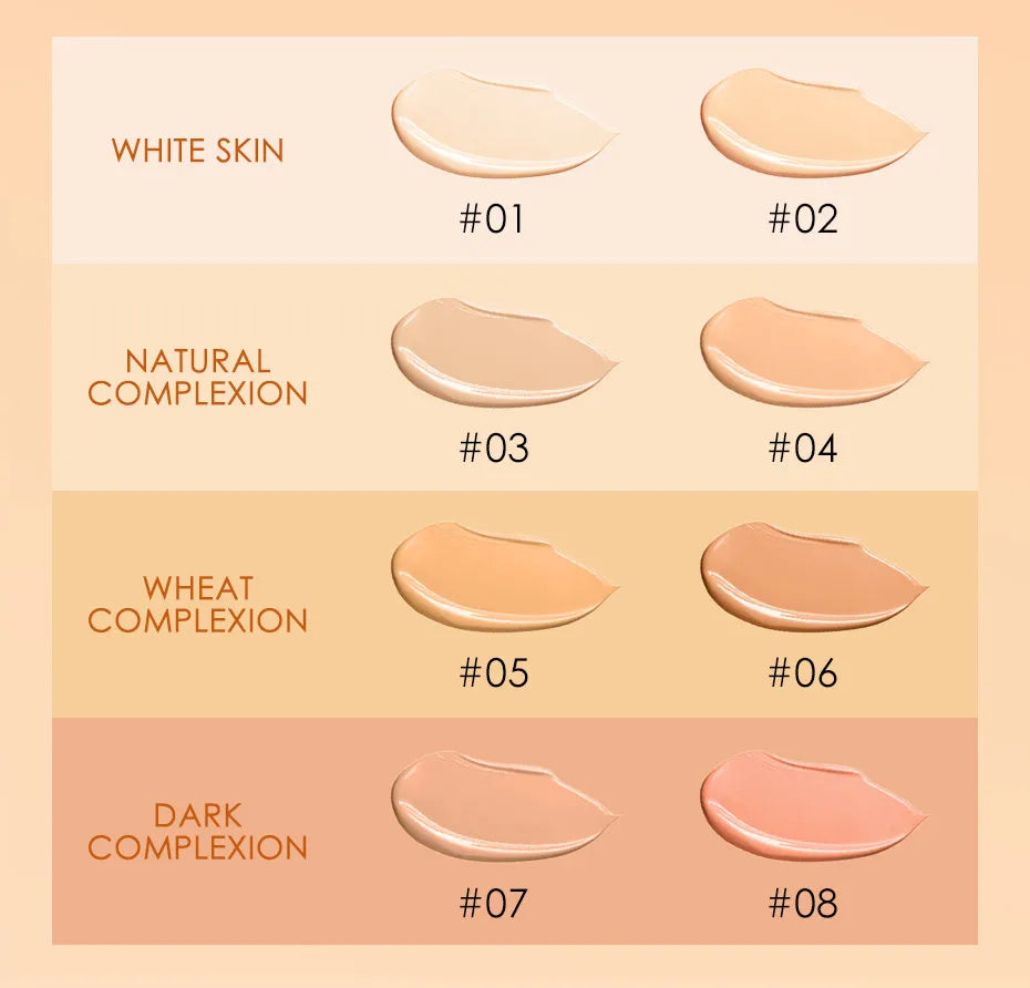 Focallure Liquid Foundation Cream — Full Coverage, Oil-Control Moisturizing Base & Concealer for Women