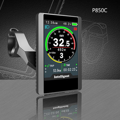 P850C Electric Bicycle Indicator – Full-Color LCD BF-UART Display for Bafang Mid Hub Motor, 36V-60V E-Bike