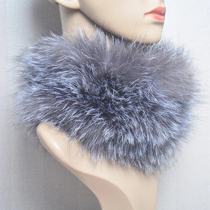 2025 Real Fox Fur Scarf and Headband – Luxury Winter Neck Warmer for Women, 100% Natural Fur, Elastic Ring Muffler