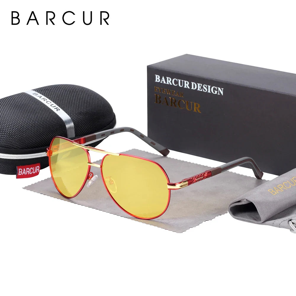 BARCUR Aluminum Vintage Polarized Sunglasses – Classic Men’s & Women’s Driving Shades, UV Protection Eyewear