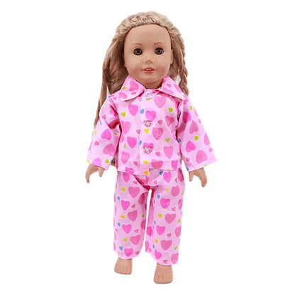15-Style Doll Pajamas & Nightgowns – Cute Patterns for 18-Inch American & 43cm Born Dolls, Doll Accessories Toy