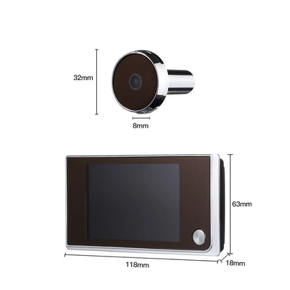 Awapow 3.5" Digital Door Viewer — 120° HD LCD Peephole Camera, 2MP Cat Eye Doorbell Monitor