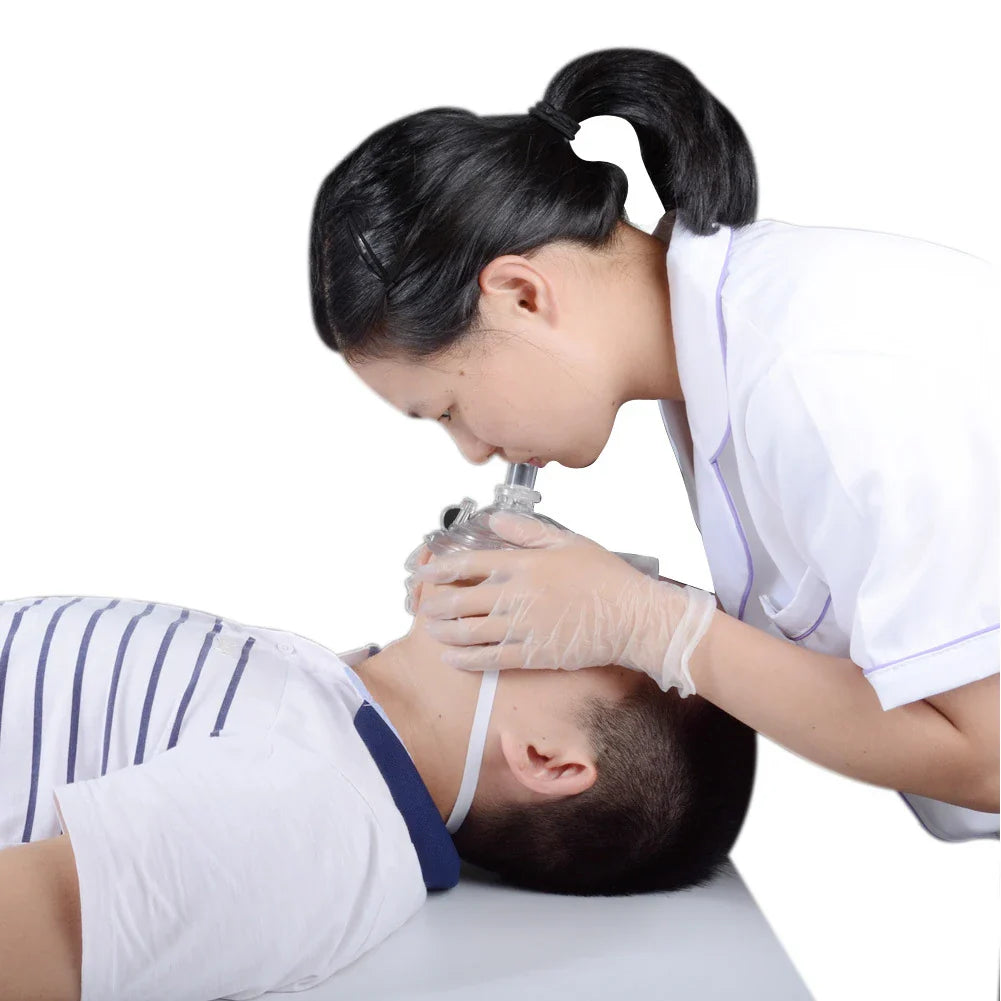 Professional CPR Breathing Mask with One-Way Valve — Reusable First Aid Rescue Tool