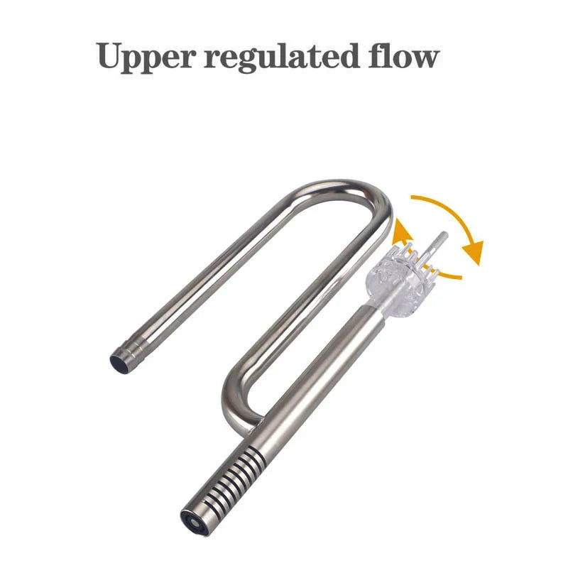ZRDR Aquarium Filter Accessories – Stainless Steel External Inlet/Outlet Tube & Oil Film Remover for Fish Tanks