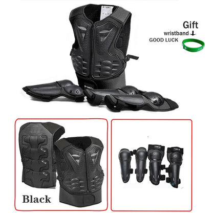 Full Body Protective Armor for Kids & Youth – Motocross, Skating Vest with Chest, Spine, Knee & Elbow Guards (0.8-1.6m)