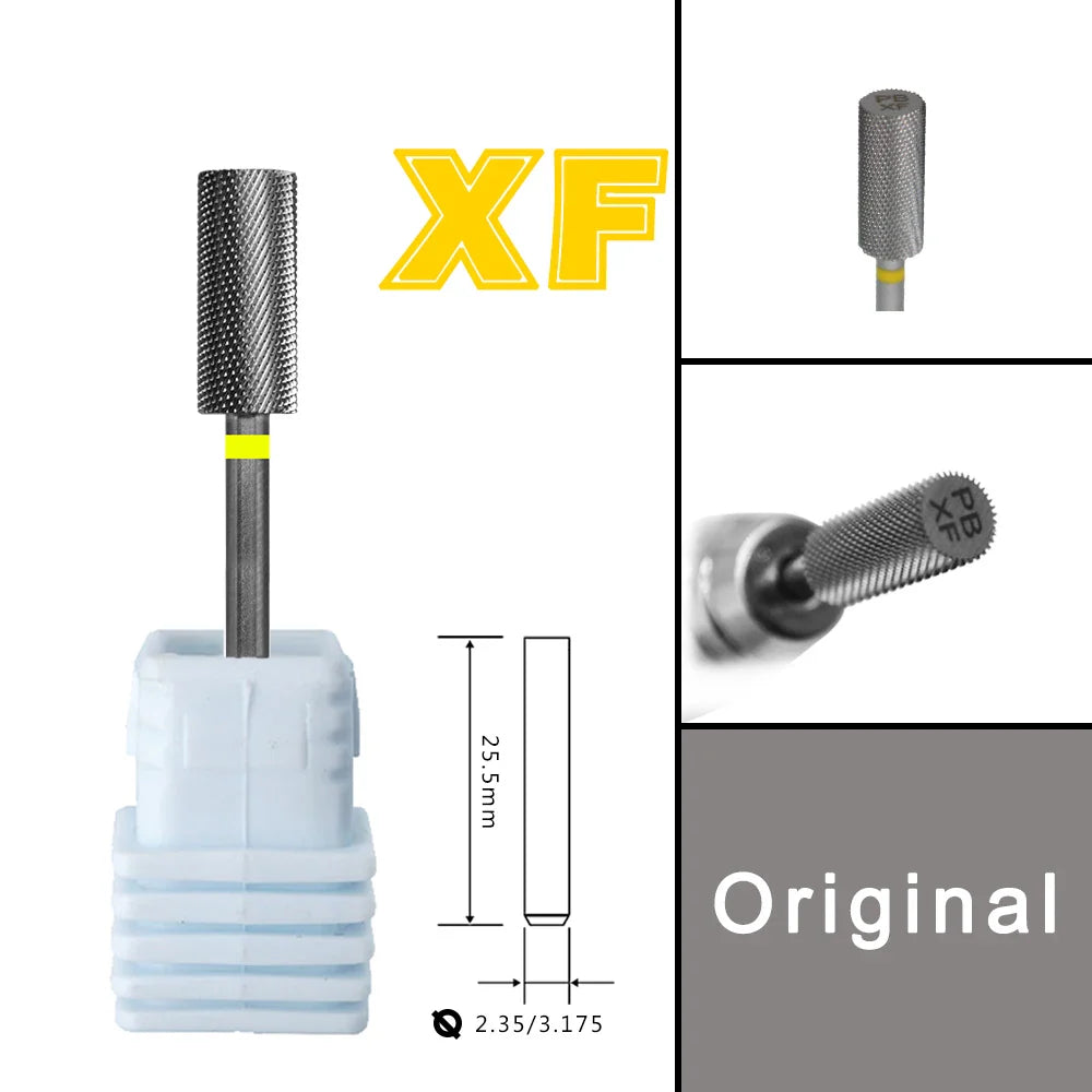 RolinStar 5.35 Small Barrel Silver Tungsten Steel Carbide Nail Drill Bits – Milling Cutter German Accessories