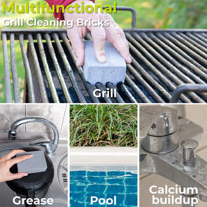 BBQ Grill Cleaning Brick Block | Barbecue Cleaning Stone | Racks Stains Grease Cleaner | BBQ Tools & Kitchen Decor Gadgets