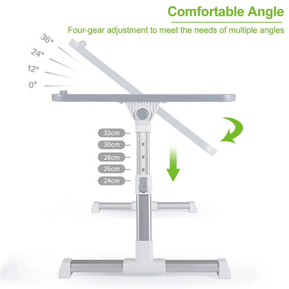 Multi-Functional Adjustable Foldable Laptop Desk – Portable Bed & Sofa Study Table Stand for Laptop Work, Reading & Serving Use