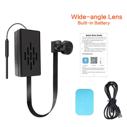 HD 1080P DIY Portable 4K WiFi Mini Camera — P2P Wireless Micro Camcorder with Motion Detection, Loop Recording, Remote Viewing, and Battery