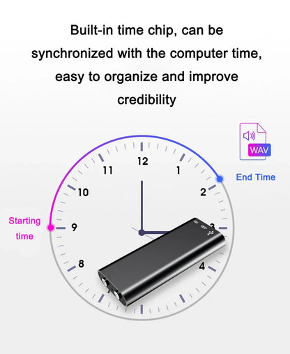 Mini USB Digital Voice Recorder – 16GB/32GB Micro Audio Recording Device with MP3 Player