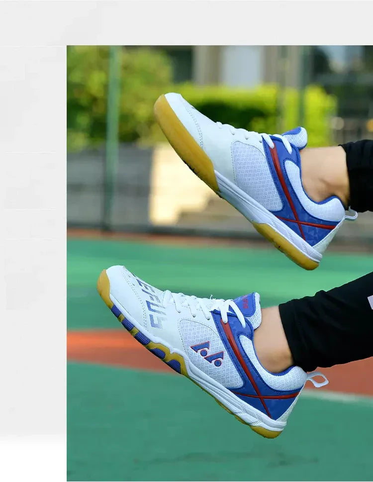 Unisex Non-Slip Breathable Table Tennis Shoes – Wear-Resistant Sports Training Sneakers