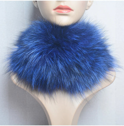 2025 Real Fox Fur Scarf and Headband – Luxury Winter Neck Warmer for Women, 100% Natural Fur, Elastic Ring Muffler
