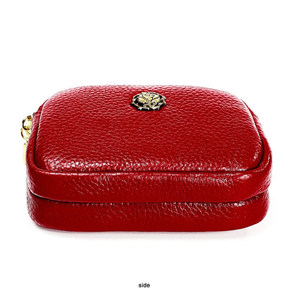 Senorita Genuine Leather Women’s Coin Purse – Double Zipper Small Wallet