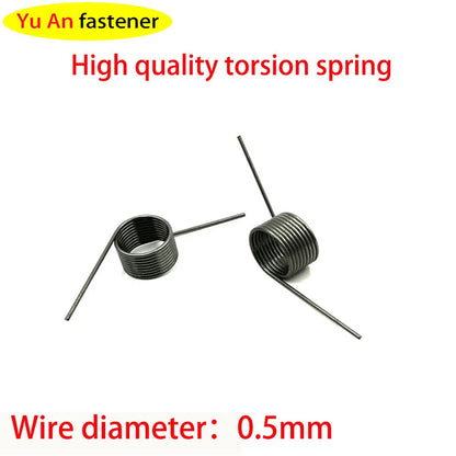 V-Spring 0.5mm Wire Diameter – Small Torsion Hairpin Spring 60°/90°/120°/180°, 10pcs