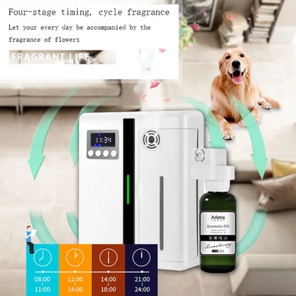 160ML Wall-Mounted Aroma Diffuser - Scent Machine with Fan for Hotel Lobby & Large Area Fragrance