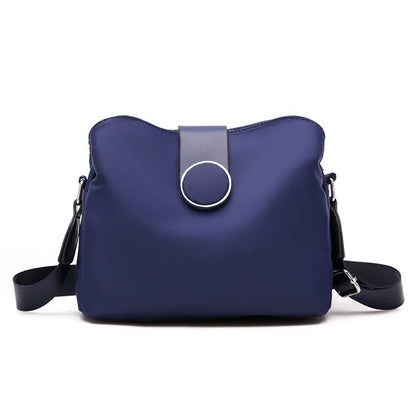 Vintage Waterproof Nylon Shoulder Bag for Women – Simple Crossbody Messenger Bag for Daily Use & Travel