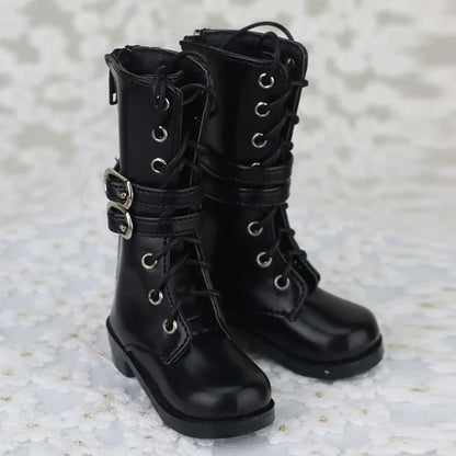 1/4 MSD & 1/3 SD BJD Leather Shoes – Fashion Martin High Boots for Dollfie, DREAM, MID, DK, SOOM, DOD Dolls