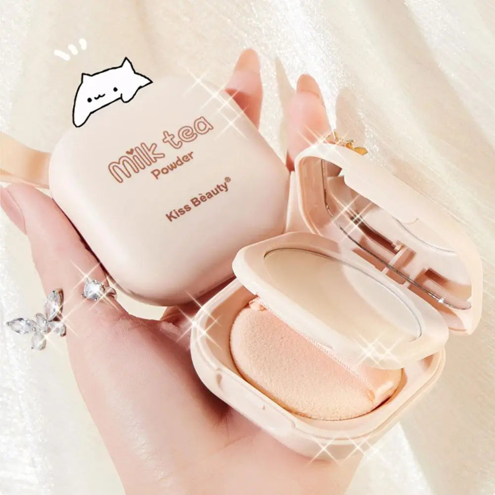 Korean Loose Powder – Full Brightening Concealer, Mineral Face Foundation, Long-Lasting Pressed Compact Makeup Powder