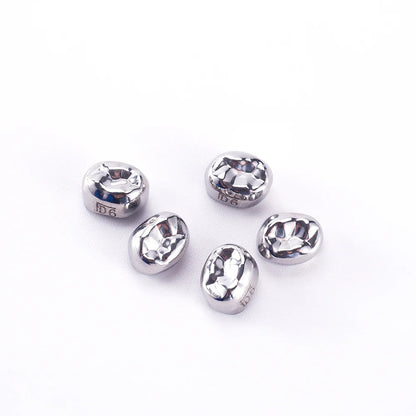 5PCS EASYINSMILE Kids Stainless Steel Dental Crowns – Primary Molar Teeth Refill D2-D7
