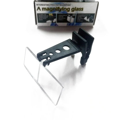 Clip-On Glasses Style Magnifying Glass — Wooden Horse Design with 3 Lens Sets for Reading & Surgical Use