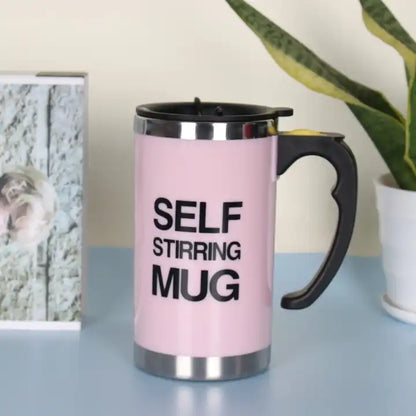 NEW!!! Stainless Steel Self-Stirring Coffee Cup with Custom Logo - Battery or Rechargeable