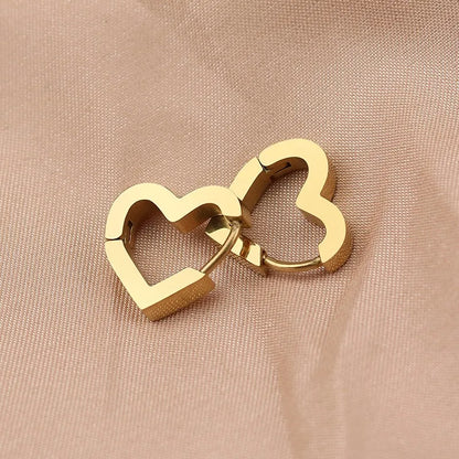 MEYRROYU Stainless Steel Mini Hoop Earrings – 3 Color Geometric Jewelry for Women & Men
