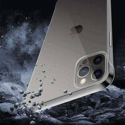 Transparent Borderless Anti-Drop PC Hard Shell Case for iPhone 16/15/14/13/12/11 Pro Max, XR, XS, Mini, SE, 7, 8 Plus