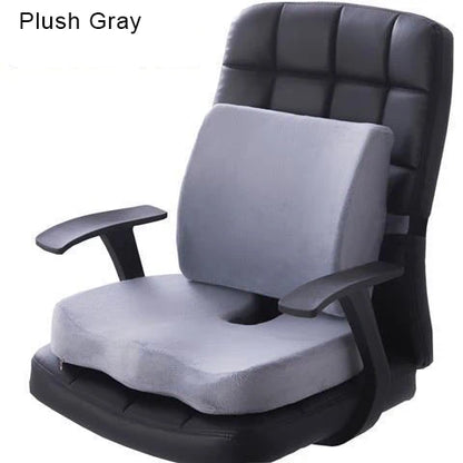 Orthopedic Memory Foam Seat Cushion – Hemorrhoid Relief, Car & Office Chair Lumbar Support, Breathable Pain Relief Pillow