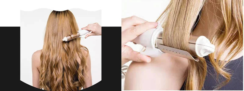 Professional Electric Hair Curler – 9-38mm Temperature Adjustable Curling Iron Wand with LCD Display