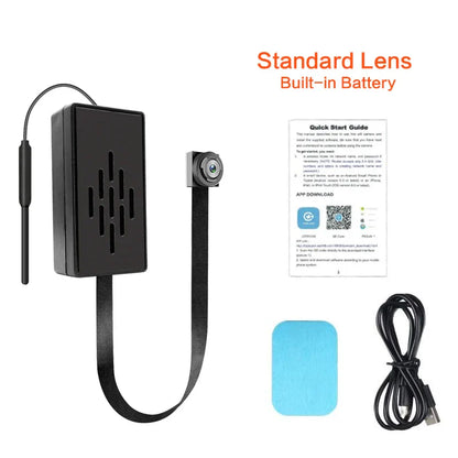 HD 1080P DIY Portable 4K WiFi Mini Camera — P2P Wireless Micro Camcorder with Motion Detection, Loop Recording, Remote Viewing, and Battery