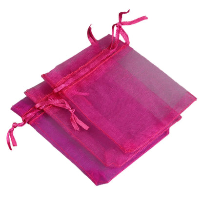 Organza Gift Bags - 50/100pcs Drawstring Jewelry Pouches 24 Colors for Wedding Christmas Candy Gift Packaging