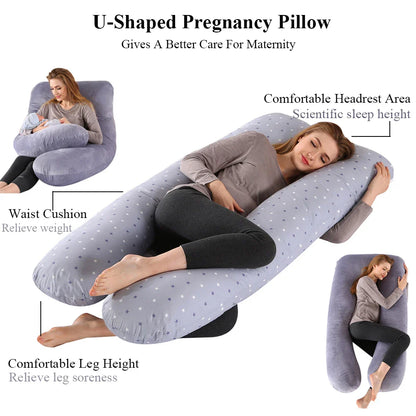 PANGDUBE Pregnancy Pillow 130×70cm – Sleeping, Nursing & Breastfeeding Support Cushion for Women